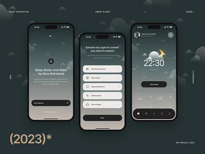 MOE - Sleep Tracker App app apps design graphic graphic design interface mobile sleeptracker tracker ui uiux user interface