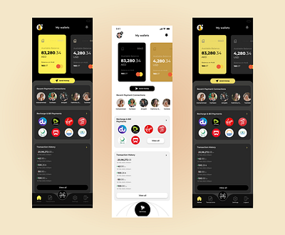 Fintech App branding design fintech graphic design home typography ui ux