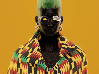 AFR PNK | FAKAZA | Character Design 3d africa afrofuturism animation blender character design gaming illustration