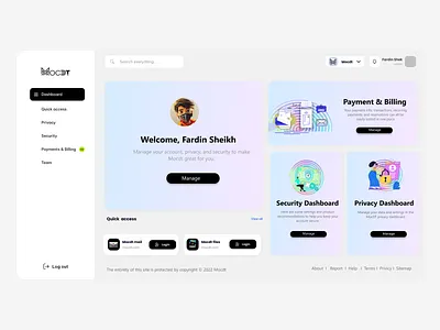 My Account Dashboard app design illustration ui ux