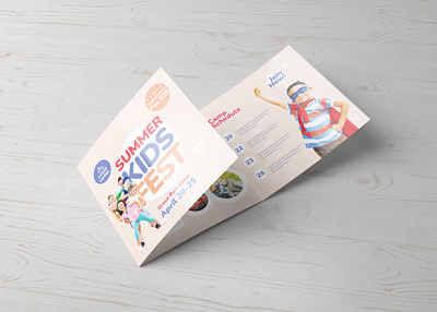 Kids Summer Fest Square Trifold Brochure design event design graphic design indesign kids summer photoshop print summer fest