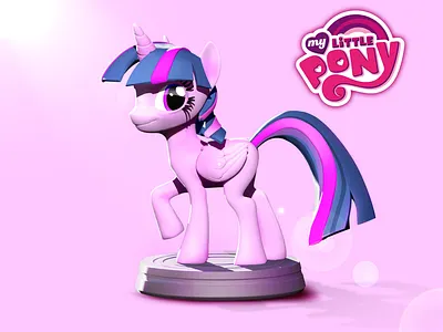 Twilight Sparkle - Little Pony 3D print model 3D print model 3d animation branding design friendship graphic design logo