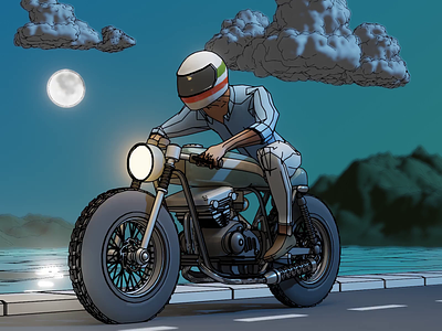 Night ride 3d 3dart animation blender blenderrender cartoon cgi gamedev illustration