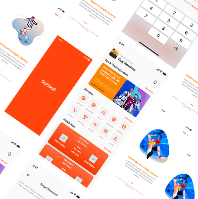 Softball Sport Project app app sport branding design app football game game sport games iu ux live score project score sport ui