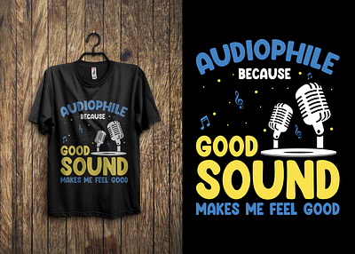 Audiophile T-shirt Design audiophile audiophile t shirt design branding design graphic design illustration logo motion graphics t shirt t shirt design typography vector