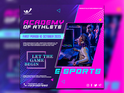 #posts academy banner branding design e sports graphic design logo photoshop post social media