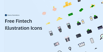 Free fintech illustration icons 2d banking figma fintech graphic design icon iconpack illustration logo savings ui ux