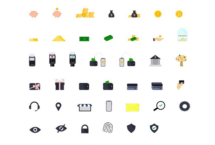 Free fintech illustration icons by Omolade Odewunmi on Dribbble