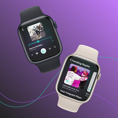 Apple Watch Music Player | Daily UI -#09 app app design apple watch dailyui design figma music player ui ui design uiux ux design