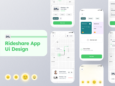 Rideshare app Ui abstract animation corporate creative design graphic design illustration logo minimalist ui uidesign uiux