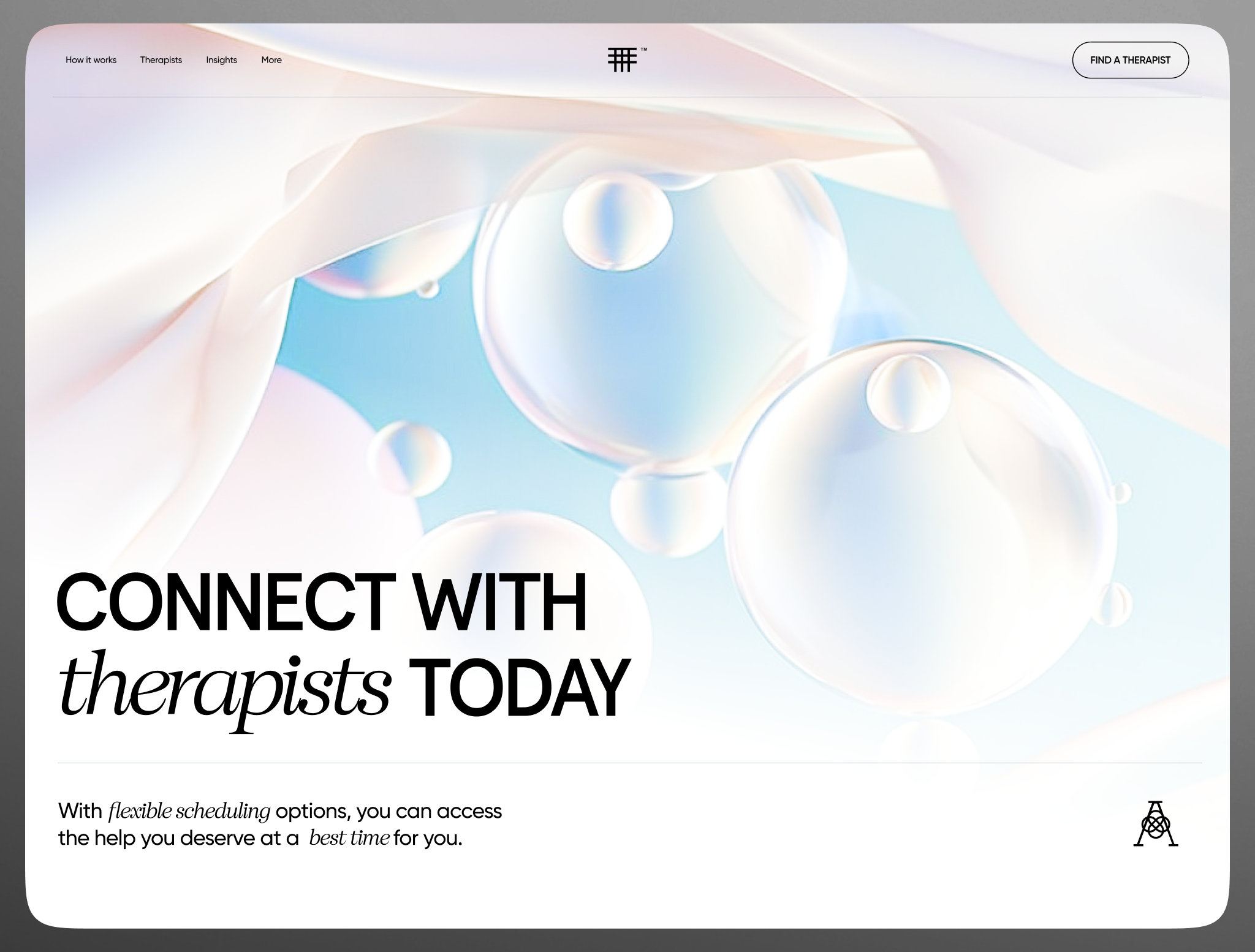 Online Therapy Website (design + prototype + MVP) hompage interface landing landingpage navigation ui web