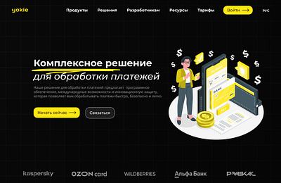 платформа платежей для онлайн-бизнеса design finance online businesse payment startup uiux