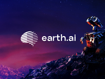 Earth.ai - Ai logo exploration abstract brain logo abstract logo ai artificial intelligence logo brain logo lunar logo moon brain logo moon logo neural network logo robot logo solar system logo space logo space robot logo