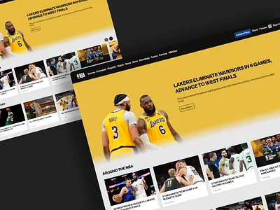 NBA Website Redesign anthony davis basketball concept homepage landing page lebron james nba redesign sports ui ux website