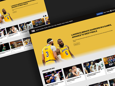 NBA Website Redesign anthony davis basketball concept homepage landing page lebron james nba redesign sports ui ux website