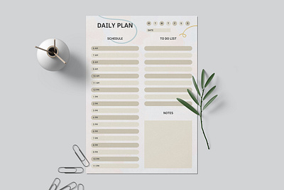 Daily Planner branding canva daily planner daily planner page design digital editable elegantr graphic design minimal modern planner planner page simple strart up typography