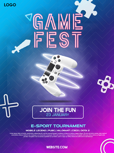 Flyer Game Fest branding design flyer game graphic design