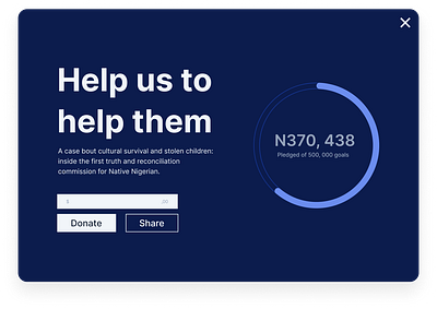 Crowdfunding campaign (Daily challenge day 32) daily ui daily ui dailyui design ui uiux ux