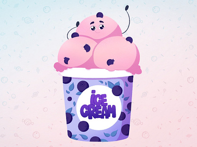 Icecream character for board game board game bright cafe card character childrens book cute design food ice cream illustration kids photoshop restaurant spicy sweet table game