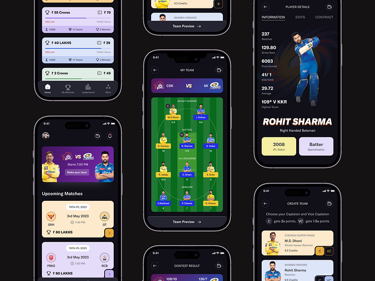 Fantasy Cricket App - Sports Fantasy App by SolGuruz on Dribbble