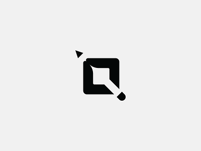 quick note black design hand icon letter logo negative space note paper pencil quick simple sketch speed writing