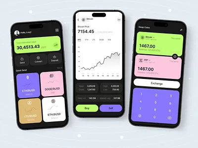 Crypto Trading App bitcoin blockchain crypto crypto app crypto currency crypto trading crypto wallet cryptocurrency ethereum exchange finance mobile mobile app mobile design mobile ui nft trading ui ux web3