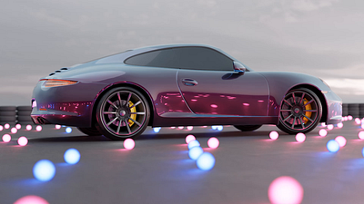 AFR PNK | A Porsche 911 Case Study 3d afrofuturism animation automotive design blender design motion graphics