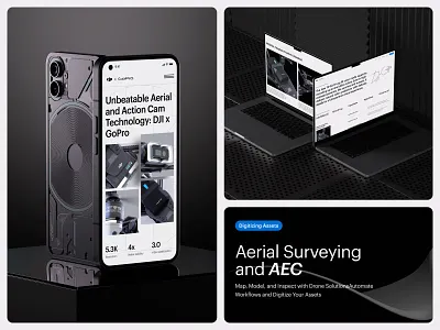 DJI x GoPro - Interface Concept pt.3 branding color design dji landing explore gopro landing graphic design landing landing page mobile mobile design mockup nothing phone trending ui ux web web design website