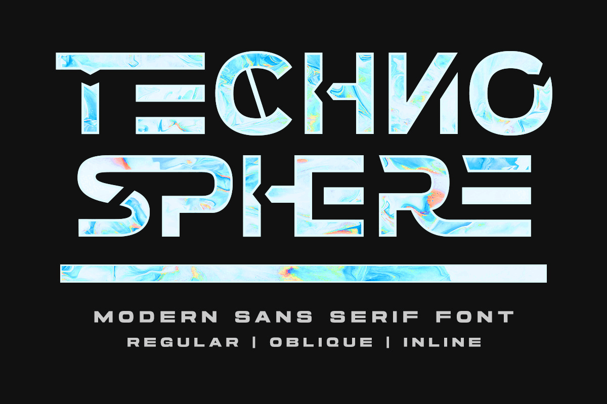 Techno Sphere - Modern Sans Serif Font freebies