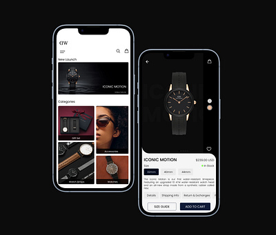 Watch Store- UI Design app design ui ux