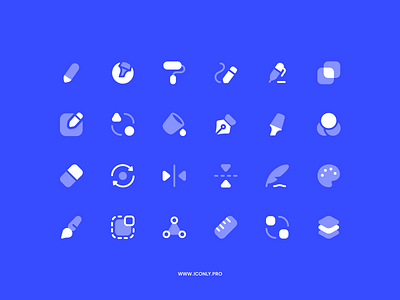 Iconly Pro, Design Bulk! color design grid icon icondesign iconography iconpack icons iconset illustration painting pallete ruler style guide ui