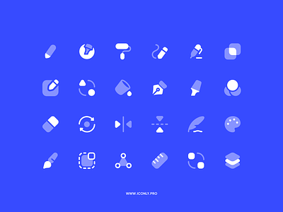 Iconly Pro, Design Bulk! color design grid icon icondesign iconography iconpack icons iconset illustration painting pallete ruler style guide ui