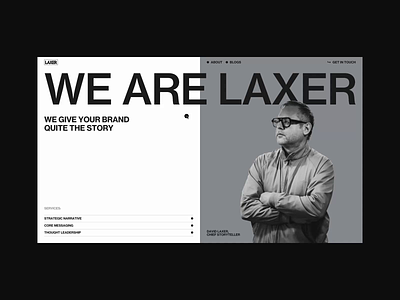 Laxer Website animation branding interaction studio swiss style typography ui website