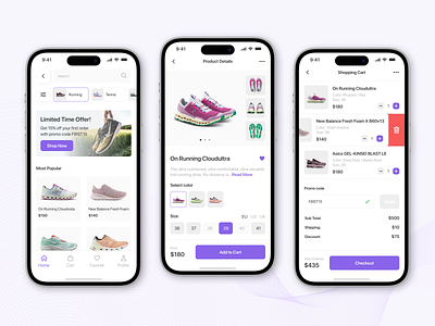 Shopping App iOS app design graphic design shoes shop shopping sitter snickers sport ui ux