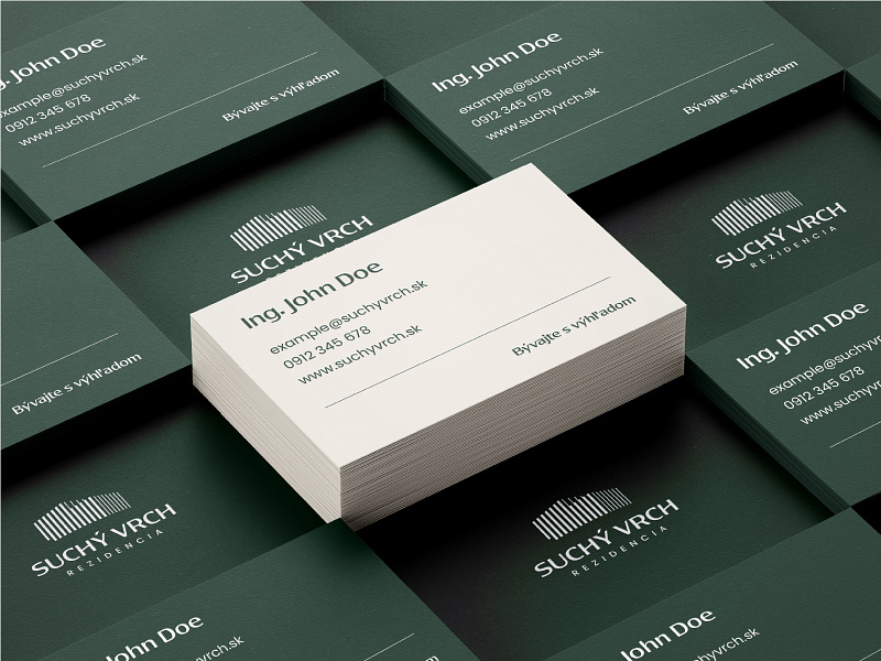 Visual identity Suchý vrch branding business card catalog citylight green nature design visual identity