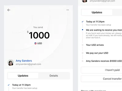 Stratis UI - Transfer app banking clean design finance interface ios minimal mobile money product schedule send money settings transfer ui ui design ux ux design web