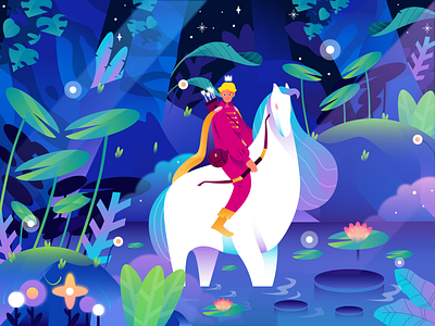 Charming Prince's Journey Illustration animation character colorful design fantasy flat illustration graphic design illustration illustrations kids book princes vector illustration