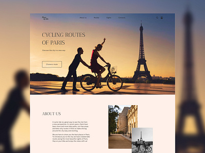 Paris Bike Tours Website bike design digital design paris route tourism ui ux web design webdesign website