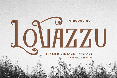 Lovazzu Stylish Vintage Typeface blackletter branding font fonts graphic design handmade logo nostalgic sans font serif font summer