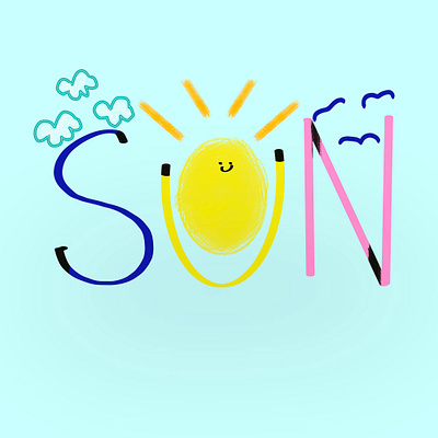 sun art art sun typography