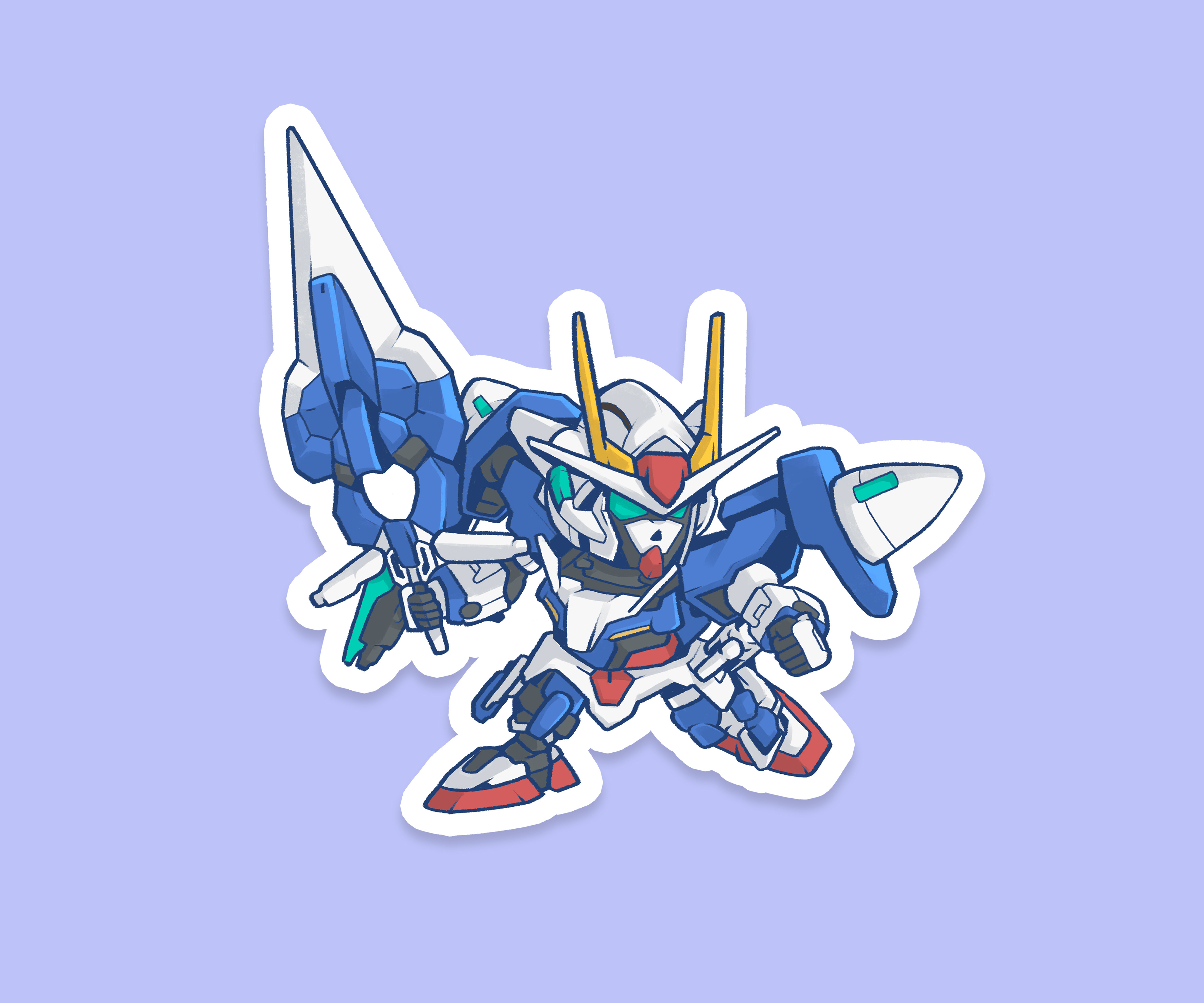 SD Gundam Exia character character design gundam illustration mascot mascot character mascot design mascot logo robot toys