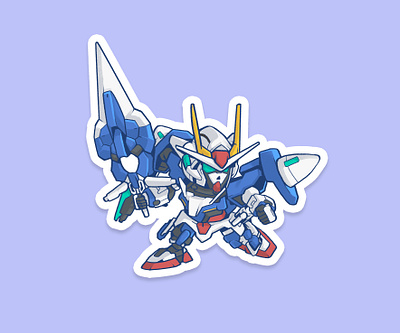 SD Gundam Exia character character design gundam illustration mascot mascot character mascot design mascot logo robot toys