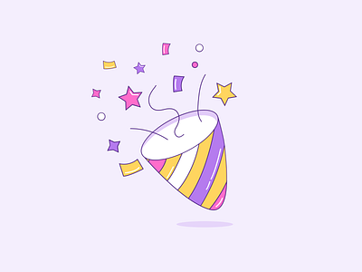 Colorful Confetti 🎉 💜 artwork celebration colors colourful confetti cute happiness illustration illustration art party unicorn vector