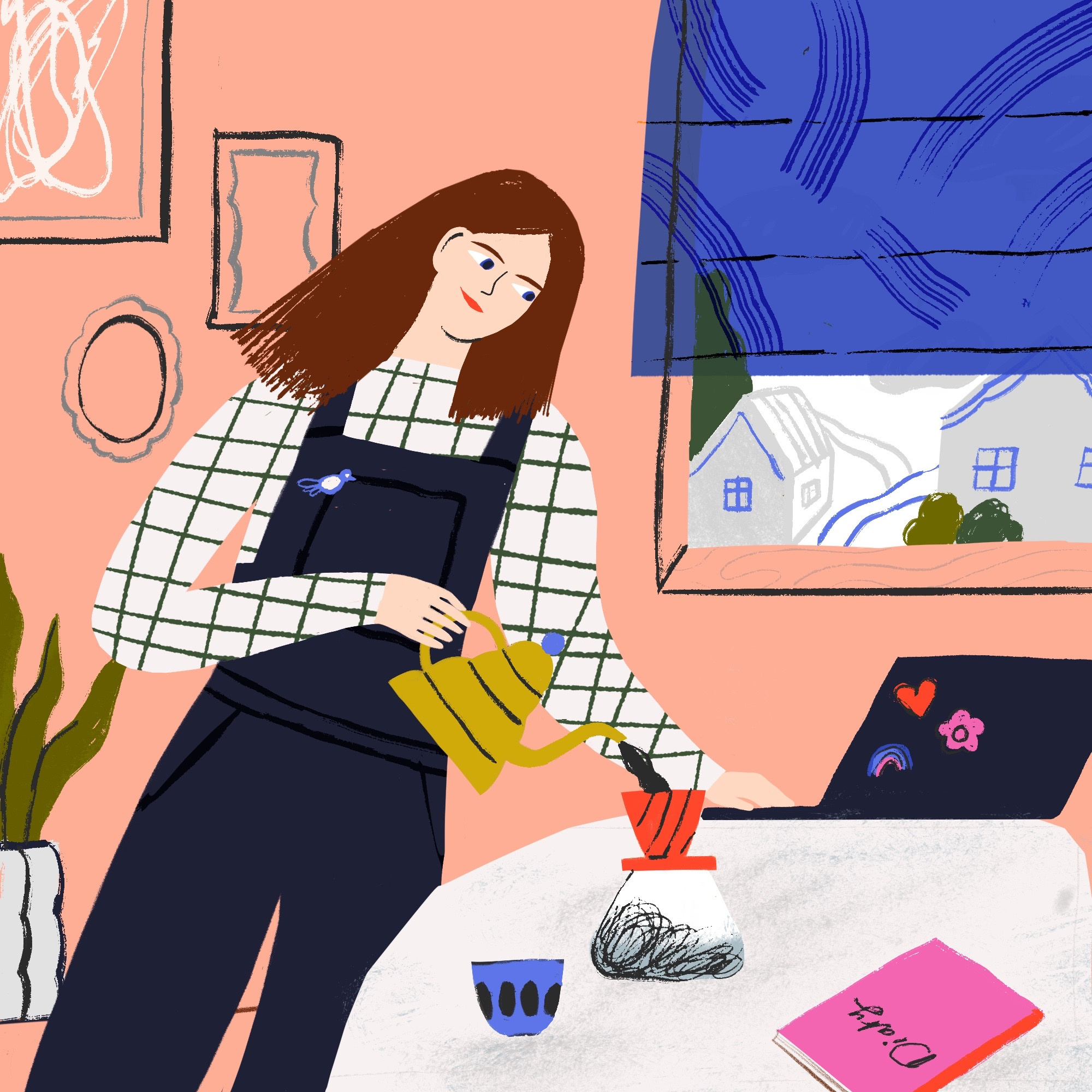 Good morning ✌️ berlin cute design graphic design illustration illustrator minimalism vector