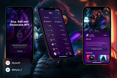 NFT app app design illustration ui ux