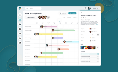 Task Management Dashboard app customer dashboard dashboard design dashbord design digital graphic design interface product profile sidebar simple stats ui