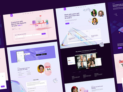 Becca - SaaS and Software Company Theme app landing page company crypto it it company qode interactive saas saas landing saas services software company sofware startup tech ui ux visual design