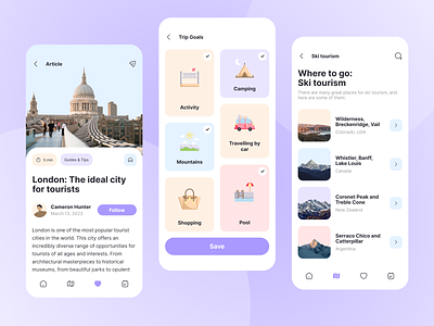 Travel Mobile app app design article booking booking app consept destination mobile app mobile app design mobile ui mountains nature onboarding ticket tourism travel travel agency travel app traveling trip vacation