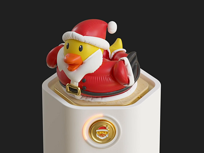 What The Duck #6 – Santa Duckus 3d cgi cloth simulation duck inflatable inflation rubber rubber duck santa toy xmas