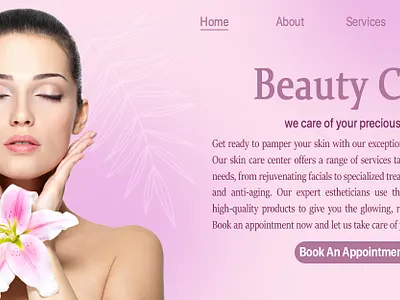 Website banner design for beauty care center beauty care branding design graphic design skin care website banner